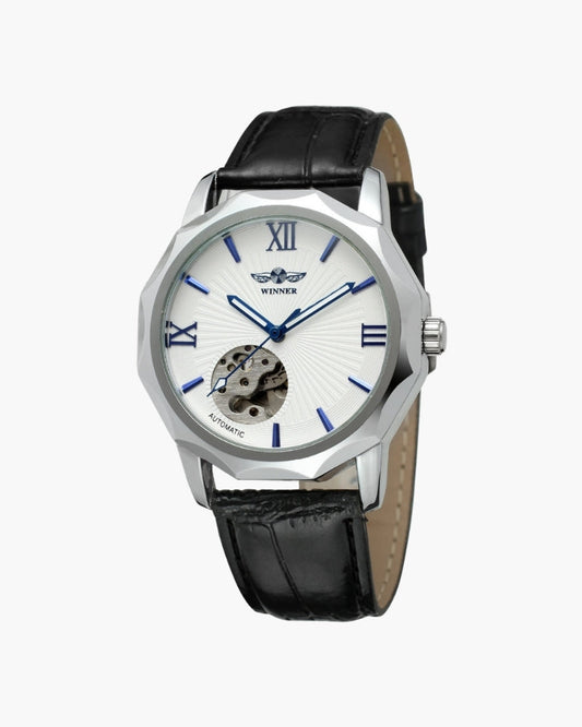 Classic Skeleton Dial Steel Watch